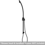 AQUAPERLA OX2128.SH.N ROUND SHOWER RAIL TOP WATER INLET BLACK