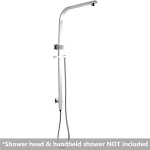AQUAPERLA CH2130.SH.N SQUARE SHOWER STATION WITHOUT SHOWER HEAD AND HANDHELD SHOWER CHROME
