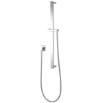 AQUAPERLA BU2137.SH.N SQUARE SHOWER RAIL WITHOUT HANDHELD SHOWER BRUSHED NICKEL