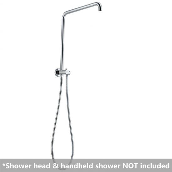 AQUAPERLA CH2138.SH.N ROUND SHOWER RAIL 300MM HEIGHT TOP WATER INLET CHROME