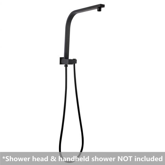 AQUAPERLA OX2140.SH.N SQUARE SHOWER STATION WITHOUT SHOWER HEAD AND HANDHELD SHOWER BLACK