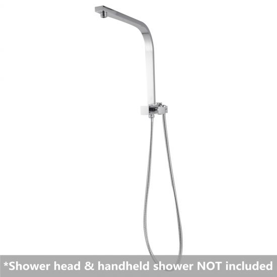 AQUAPERLA CH2140.SH.N SQUARE SHOWER STATION WITHOUT SHOWER HEAD AND HANDHELD SHOWER CHROME