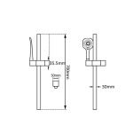 AQUAPERLA CH2145.SH.N+CH-S8.HHS SQUARE 3 FUNCTIONS HANDHELD SHOWER SET WITH RAIL CHROME