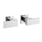 AQUAPERLA 0002.ST BLAZE SHOWER WALL TAPS CHROME AND BLACK