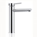 AQUAPERLA 0120.BM ROUND TALL BASIN MIXER CHROME AND BLACK