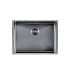 AQUAPERLA TWM10B 1.2MM HANDMADE 304 STAINLESS STEEL SINGLE BOWL KITCHEN SINK 600x450x230MM GUN METAL GREY