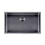 AQUAPERLA TWM3B 1.2MM HANDMADE SINGLE BOWL KITCHEN/LAUNDRY SINK 762x457x254MM GUN METAL GREY