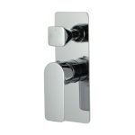 AQUAPERLA 0165.ST VOG SHOWER/BATH WALL MIXER WITH DIVERTER CHROME AND BLACK