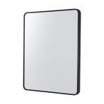 AQUAPERLA MR-6580BS 650x800x40MM RECTANGLE ALUMINUM FRAMED BATHROOM WALL MIRROR BLACK