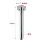 AQUAPERLA CH0105.SA ROUND CEILING SHOWER ARM 200MM CHROME