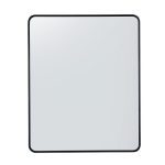 AQUAPERLA MR-5065BS 500x650x40MM RECTANGLE ALUMINUM FRAMED BATHROOM WALL MIRROR BLACK