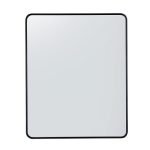 AQUAPERLA MR-6580BS 650x800x40MM RECTANGLE ALUMINUM FRAMED BATHROOM WALL MIRROR BLACK