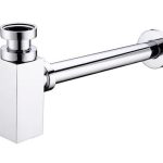 INSPIRE M196 SQUARE BOTTLE TRAP 32/40MM WASTE CHROME AND BLACK