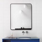 AQUAPERLA MR-5065BS 500x650x40MM RECTANGLE ALUMINUM FRAMED BATHROOM WALL MIRROR BLACK