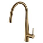 AQUAPERLA BUYG1021.KM ROUND PULL OUT KITCHEN SINK MIXER BRUSHED YELLOW GOLD