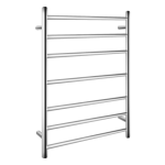 AQUAPERLA CH07.R.HTR ROUND ELECTRIC HEATED TOWEL RACK 7 BARS CHROME