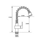 AQUAPERLA CH1008.KM SPRING PULL OUT SPRAY KITCHEN SINK MIXER CHROME