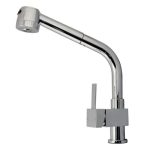 AQUAPERLA CH1004.KM SQUARE PULL OUT KITCHEN SINK MIXER CHROME