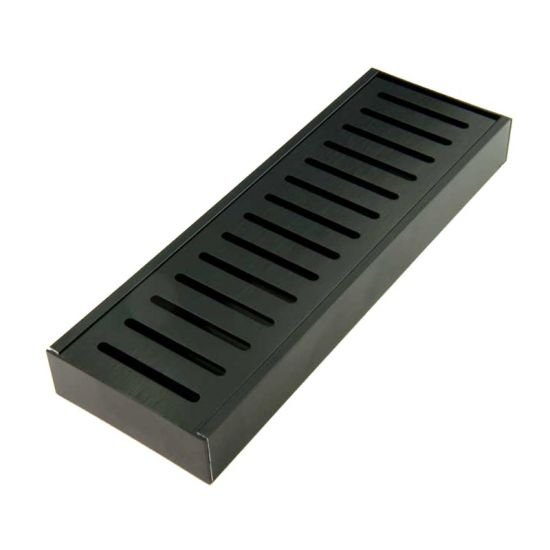 AQUAPERLA LCMWFG 300x100x26MM LAUXES CELLENI ALUMINIUM MIDNIGHT WIDE FLOOR GRATE BLACK