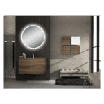 AQUAPERLA LM-LDR6060 ROUND LED MIRROR 600MM 3 COLOR LIGHTING TOUCH SENSOR SWITCH DEFOGGER PAD WALL MOUNTED ACRYLIC MIRROR