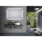 AQUAPERLA LM-LDS1280 RECTANGLE LED MIRROR 1200x800MM 3 COLOR LIGHTING TOUCH SENSOR SWITCH DEFOGGER PAD WALL MOUNTED VERTICAL OR HORIZONTAL