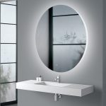 AQUAPERLA LM-LED-R1-9090 ROUND PLAIN LED MIRROR 900MM 3 COLOR LIGHTING TOUCH SENSOR SWITCH DEFOGGER PAD WALL MOUNTED ACRYLIC MIRROR BACK LIGHTING
