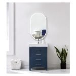AQUAPERLA LM-LDO6090 OVAL ACRYLIC LED MIRROR 600x900MM 3 COLOR LIGHTING TOUCH SENSOR SWITCH DEFOGGER PAD WALL MOUNTED