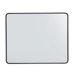 AQUAPERLA MR-1290BS 1200x900x40MM RECTANGLE ALUMINUM FRAMED BATHROOM WALL MIRROR RIM ROUND CORNER BLACK
