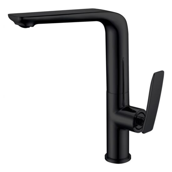 ox1038.km AQUAPERLA OX1038.KM SWIVEL FLICK KITCHEN SINK MIXER BLACK