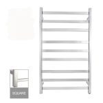 AQUAPERLA CH09.S.HTR SQUARE ELECTRIC HEATED TOWEL RACK 9 BARS CHROME