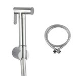 AQUAPERLA CH0011E.SH ROUND BRASS TOILET BIDET SPRAY KIT WITH 1.2MM PVC HOSE CHROME