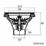 AQUAPERLA TWMO 90/114MM KITCHEN SINK WASTE (WITHOUT OVERFLOW) CHROME