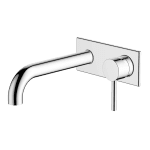 ABEY 3SBC-2WS-B LUCIA WALL BASIN BATH SET GARETH ASHTON CHROME & BLACK