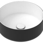 ADP TOPCMAR360BW MARGOT DUO ROUND ABOVE COUNTER BASIN MATTE BLACK AND WHITE