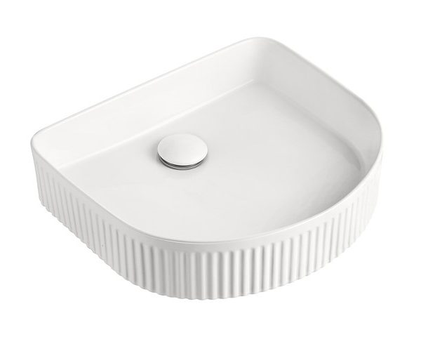 ABOVE COUNTER BASIN ARCH FLUTED GLOSS WHITE TOPCAFL4136GW ADP
