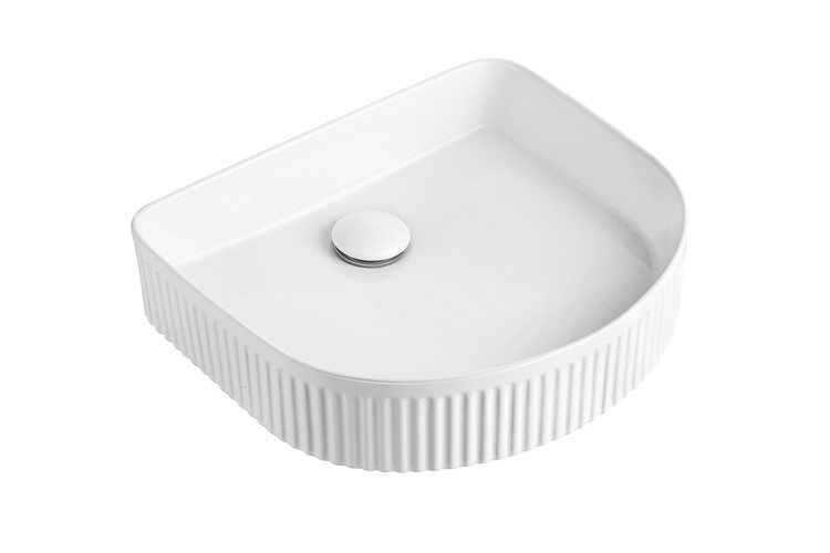 ABOVE COUNTER BASIN ARCH FLUTED GLOSS WHITE TOPCAFL4136GW ADP