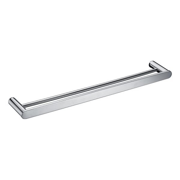 BADUNDKUCHE BK2302-600 SS RUND DOUBLE TOWEL RAIL 600MM CHROME AND COLOURED