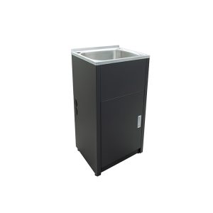 BADUNDKUCHE BK35LC TRADITIONELL 35L COMPACT LAUNDRY TUB & CABINET CHROME/BLACK