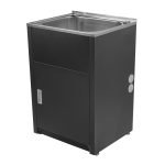 BADUNDKUCHE BK45L TRADITIONELL 45L LAUNDRY TUB &AMP; CABINET CHROME / MATTE BLACK