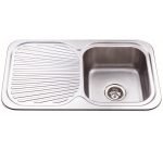 BADUNDKUCHE BK78 TRADITIONELL SQUARE SOFT EDGE SINGLE BOWL SINK STAINLESS STEEL