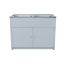 BADUNDKUCHE BK90L-D DOUBLE BOWL LAUNDRY TUB & CABINET STAINLESS STEEL