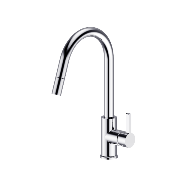 BADUNDLKUCHE BKM215 RUND ROUND PULL POT SINK MIXER CHROME AND COLOURED