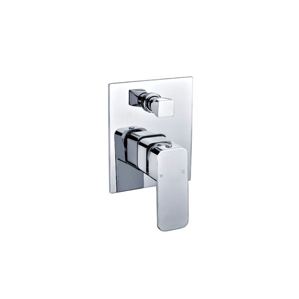 BADUNDKUCHE BKM305 KOMPAKT ECKIG SHOWER DIVERTER MIXER CHROME AND COLOURED