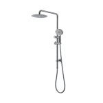 BADUNDKUCHE BKSR203 RUND MULTI-FUNCTION SLIDING SHOWER WITH OVERHEAD RAIN SHOWER CHROME AND COLOURED