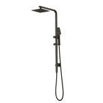 BADUNDKUCHE BKSS103 ECKIG SQUARE SLIDING SHOWER WITH OVERHEAD RAIN SHOWER CHROME AND COLOURED