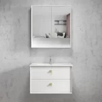 INSPIRE BS750W BOSTON BEVEL EDGE WALL HUNG VANITY 750 CABINET ONLY MATTE WHITE