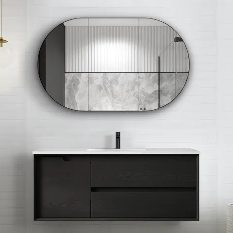 INSPIRE BY1200B BYRON WALL HUNG VANITY 1200 CABINET ONLY BLACK OAK