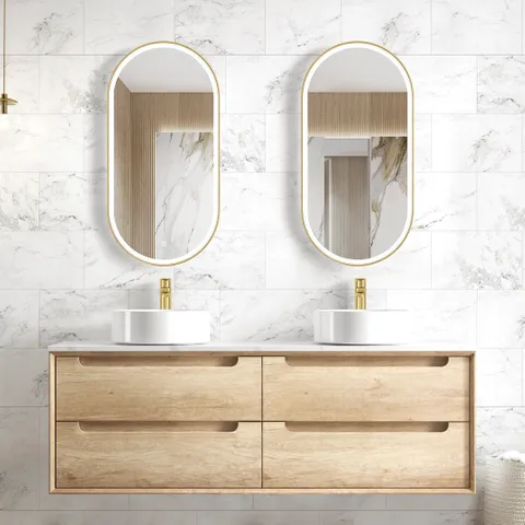 INSPIRE BY1500N BYRON WALL HUNG VANITY 1500 CABINET ONLY NATURAL OAK