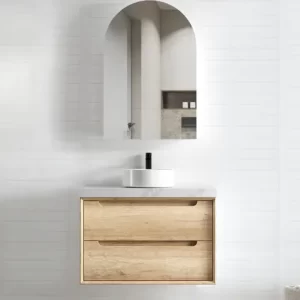 INSPIRE BY750N BYRON WALL HUNG VANITY 750 CABINET ONLY NATURAL OAK