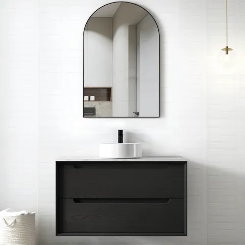 INSPIRE BY900B BYRON WALL HUNG VANITY 900 CABINET ONLY BLACK OAK